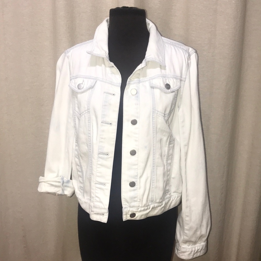 Loft light distressed jean jacket